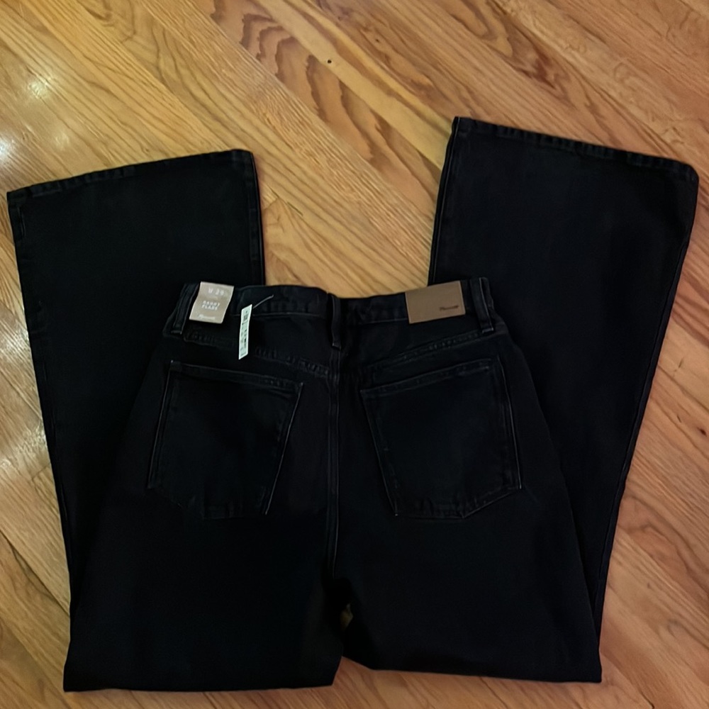 NWT Madewell black baggy flare jeans size 29 - Picture 3 of 4
